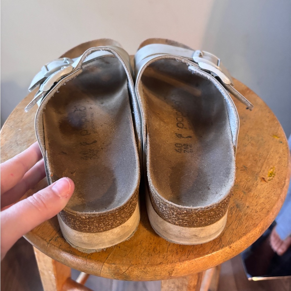 Birkenstock Papillo Silver Platform Arizona Sandals 40 9.5 - Picture 3 of 8